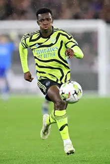 Arsenal's Eddie Nketiah Chases Ball in Carabao Cup Clash vs. West Ham United