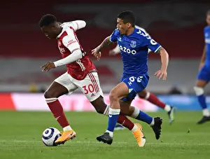 Arsenal's Eddie Nketiah Clashes with Everton's Allan in Premier League Showdown