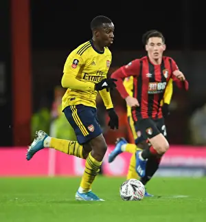 Arsenal's Eddie Nketiah in FA Cup Action: Arsenal vs AFC Bournemouth
