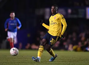 Portsmouth V Arsenal FA Cup 5th Rd 2020 Prints: Arsenal's Eddie Nketiah in FA Cup Fifth Round Action against Portsmouth