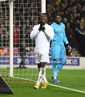 Arsenal's Eddie Nketiah in FA Cup Third Round Clash vs Nottingham Forest