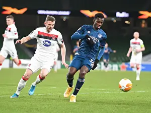 Arsenal's Eddie Nketiah Faces Off Against Dundalk's Andy Boyle in UEFA Europa League Clash