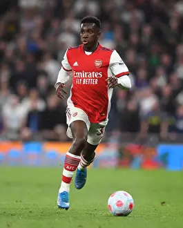 Tottenham Hotspur V Arsenal 2021-22 Prints: Arsenal's Eddie Nketiah Faces Off Against Tottenham Hotspur in Premier League Showdown