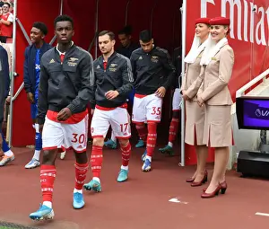 Arsenal V Everton 2021-22 Prints: Arsenal's Eddie Nketiah Gears Up for Arsenal v Everton Clash in Premier League (2021-22)