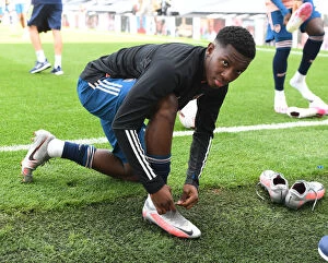 Images Dated 12th September 2020: Arsenal's Eddie Nketiah Gears Up for Fulham Showdown in Premier League (2020-21)