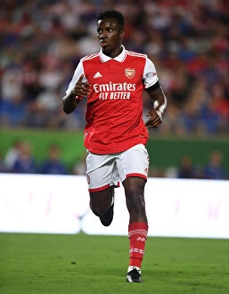 Images Dated 23rd July 2022: Arsenal's Eddie Nketiah Goes Head-to-Head Against Chelsea in Florida Cup Clash