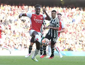 Arsenal's Eddie Nketiah Goes Head-to-Head with Manchester United in the 2023-24 Premier League Showdown