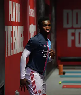 Arsenal V Brighton And Hove Albion 2022-23 Prints: Arsenal's Eddie Nketiah Prepares for Arsenal v Brighton & Hove Albion in Premier League 2022-23