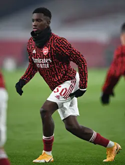 Arsenal V Molde FK 2020-21 Prints: Arsenal's Eddie Nketiah Prepares for Europa League Battle against Molde FK