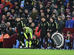 Arsenal's Eddie Nketiah Readies Substitution Entry Against Aston Villa in 2023-24 Premier League Clash