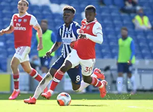 Brighton And Hove Albion V Arsenal 2019-20 Prints: Arsenal's Eddie Nketiah Scores Against Brighton in Empty Premier League Stadium