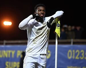 Oxford United v Arsenal - FA Cup 2023 Collection: Arsenal's Eddie Nketiah Scores in FA Cup Third Round Victory over Oxford United
