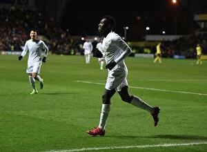 Images Dated 9th January 2023: Arsenal's Eddie Nketiah Scores Third Goal in FA Cup Victory over Oxford United