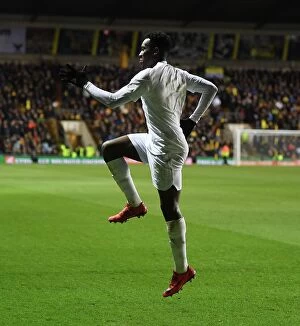 Images Dated 9th January 2023: Arsenal's Eddie Nketiah Scores Third Goal in FA Cup Win Over Oxford United