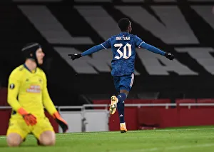Arsenal V SK Rapid Wien 2020-21 Prints: Arsenal's Eddie Nketiah Scores Third Goal vs. Rapid Wien in Europa League