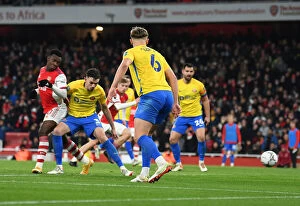 Images Dated 21st December 2021: Arsenal's Eddie Nketiah Scores Hat-trick, Secures Carabao Cup Quarterfinals Victory Over Sunderland