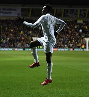Images Dated 9th January 2023: Arsenal's Eddie Nketiah Scores Hat-trick: FA Cup Victory over Oxford United
