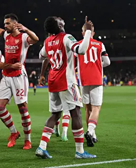 Arsenal's Eddie Nketiah Scores Hat-Trick: Arsenal Dominates AFC Wimbledon in Carabao Cup