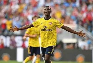 Arsenal's Eddie Nketiah Scores Second Goal Against ACF Fiorentina in 2019 International Champions Cup, Charlotte