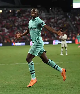 Arsenal V PSG Pre Season Friendly 2018-19 Prints: Arsenal's Eddie Nketiah Scores Stunning Goal to Stun Paris Saint-Germain in 2018 International Champions Cup
