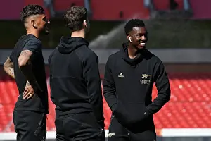 Arsenal's Eddie Nketiah Scouts Nottingham Forest's City Ground Ahead of Premier League Clash (May 2023)