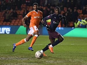 Images Dated 5th January 2019: Arsenal's Eddie Nketiah Shines: Arsenal Crushes Blackpool in FA Cup Third Round