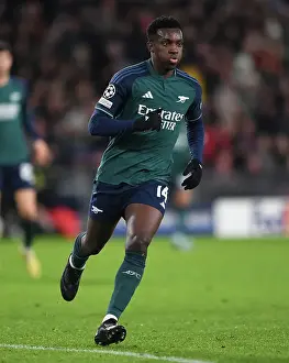 PSV Eindoven V Arsenal 2023-24 Prints: Arsenal's Eddie Nketiah Shines in Champions League Clash Against PSV Eindhoven (PSV v Arsenal 2023-24)