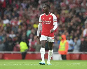 Arsenal V Fulham 2023-24 Prints: Arsenal's Eddie Nketiah Shines in Premier League Clash Against Fulham (2023-24)