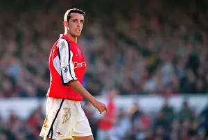 Arsenal's Edu Celebrates in Arsenal Stadium After Securing a 5:2 Victory Over Gillingham in the FA Cup Fifth Round, 2002