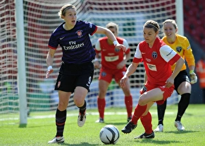 Arsenal Ladies V Bristol Academy - FA Cup Final 2013 Prints: Arsenal's Ellen White Faces Off Against Bristol's Loren Dykes in FA Women's Cup Final Showdown