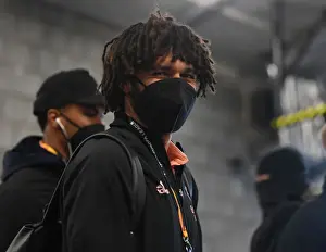 Arsenal's Elneny Arrives at Empty Eden Arena for Slavia Prague Showdown - UEFA Europa League Quarterfinals, Prague, Czech Republic (April 2021)