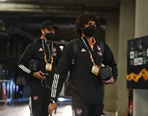 Arsenal's Elneny Arrives at Empty Eden Arena for Slavia Praha Showdown - UEFA Europa League Quarterfinals, Prague