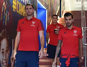 Arsenal's Emi Martinez and Dani Ceballos Before FC Barcelona Clash (2019-20)