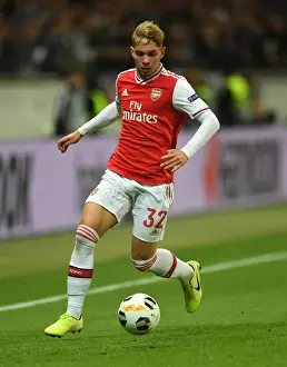 Eintracht Frankfurt V Arsenal 2019-20 Prints: Arsenal's Emile Smith Rowe in Action against Eintracht Frankfurt in UEFA Europa League Group Stage