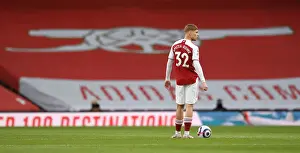 Arsenal V West Bromwich Albion 2020-21 Prints: Arsenal's Emile Smith Rowe Before Empty Emirates Stadium: Arsenal v West Bromwich Albion