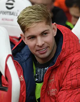 Arsenal V Brighton And Hove Albion 2023-24 Prints: Arsenal's Emile Smith Rowe Gears Up for Arsenal v Brighton & Hove Albion in the Premier League (2023-24)