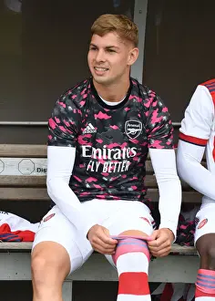 Arsenal V Millwall 2021-22 Prints: Arsenal's Emile Smith Rowe Gears Up for Arsenal v Millwall Pre-Season Friendly