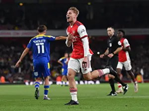 Arsenal V AFC Wimbledon 2021-22 Prints: Arsenal's Emile Smith Rowe Scores Second Goal in Carabao Cup Win Against AFC Wimbledon
