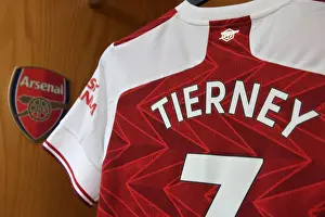 Arsenal's Empty Emirates: Kieran Tierney's Shirt in the Silent Home Changing Room (Arsenal v Sheffield United, 2020-21)