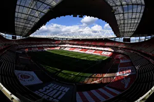 Arsenal V Villarreal 2020-21 Prints: Arsenal's Empty Emirates Stadium