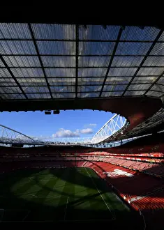 Arsenal V Olympiacos 2019-20 Prints: Arsenal's Emirates Stadium: A Europa League Battlefield - Arsenal vs Olympiacos (2019-20)