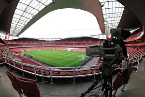 Arsenal V Wigan Athletic 2012-13 Prints: Arsenal's Emirates Stadium: Pre-Match Atmosphere vs Wigan Athletic (2012-13)