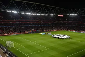 Arsenal V Marseille 2013-14 Prints: Arsenal's Emirates Stadium: Readying for Marseille in the UEFA Champions League