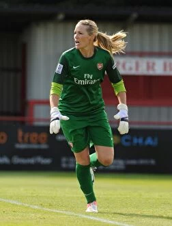 Images Dated 9th September 2012: Arsenal's Emma Byrne in Action against Lincoln Ladies in FA WSL Match