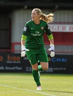 Arsenal's Emma Byrne in Action against Lincoln Ladies in FA WSL Match