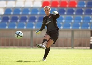 Images Dated 22nd September 2006: Arsenal's Emma Byrne Scores Six Goals Against Femina Budapest in UEFA Cup