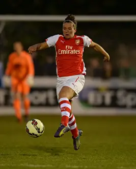 Chelsea Ladies V Arsenal Ladies 30/4/15 Prints: Arsenal's Emma Mitchell Goes Head-to-Head with Chelsea Ladies in WSL Clash