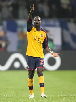 Dynamo Kiev V Arsenal 2008-09 Prints: Arsenal's Emmanuel Eboue in Action: A Tie Against Dynamo Kiev in the UEFA Champions League