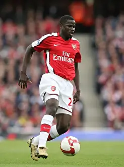 Arsenal V Everton 2008-9 Prints: Arsenal's Emmanuel Eboue Celebrates Goal Against Everton in 3:1 Premier League Victory