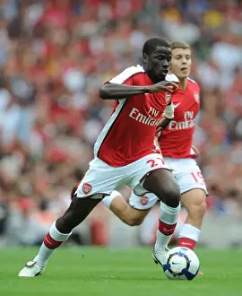 Arsenal V Rangers 2009-10 Prints: Arsenal's Emmanuel Eboue Celebrates Goal Against Rangers in Emirates Cup Match, 2009